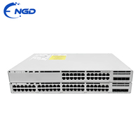 Switch Gigabit PoE+ de 48 Puertos Cisco Catalyst C9200L-48P-4X-A con 4x 10G SFP+ Uplinks, Switch Empresarial L3 Administrado