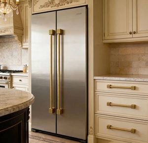 Tiradores de latón macizo personalizados de diseño europeo para refrigeradores, gabinetes de vino, hornos empotrados, lavavajillas y puertas de cajones - Product Image 6
