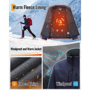 Veste Softshell Légère pour Homme 33 000 pieds - Coupe-Vent et Imperméable avec Doublure Polaire pour la Randonnée - Product Image 5