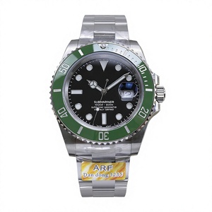 high top quality luminous watch Waterproof 41mm 904L steel ARF factory 3235 movement Green Ceramic Diver watch - Product Image 1