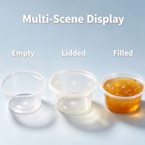 Gobelet à sauce en plastique jetable avec couvercle à fermeture à pression, récipient en PP pour les portions, pour les condiments de restaurant - Product Image 4