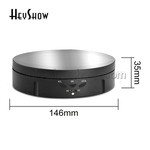 Trắng & Đen USB Sạc Xoay Vòng Tròn Đứng Hiển Thị Phổ Xoay Thiết Bị Quay Cơ Sở Điện Thoại Di Động Chủ - Product Image 3