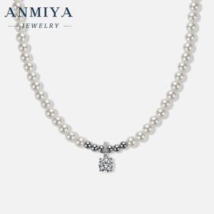 אנמיה הקיץ קיץ מותאם אישית זירקון 925 תליון כסף תכשיטים שרשרת פנינים לגברים נשים - Product Image 3