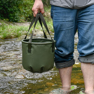 Biểu Tượng Tùy Chỉnh Công Suất Lớn 10L 20L Xách Tay Có Thể Gập Lại Câu Cá Xô Ngoài Trời Dã Ngoại Gấp Cắm Trại Nước Xô - Product Image 2