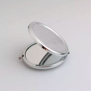Hot Souvenir 70mm Round Metal Pocket Mirror Gold Plated Double Side <b>Compact</b> Mirror Customized logo - Product Image 5