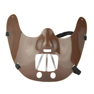 Voile à thème Le Silence des Agneaux <span class=keywords><strong>Hannibal</strong></span> Demi-masque de film noir, vert et marron - Product Image 3