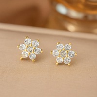 Nouvel ensemble collier et boucles d'oreilles trèfle diamant coloré, design de niche tendance et luxueux, en acier inoxydable plaqué or 18 carats, bijoux pendentifs