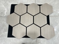 DIY Décoration 3d Art Diffuseur de Son Panneaux Bois Mdf Panneau Mural Acoustique Hexagone