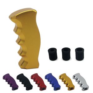 Pomo de palanca de cambios de coche de aleación de aluminio 45x35x106mm, forma ergonómica de mango de cuchillo, ajuste universal - Product Image 5