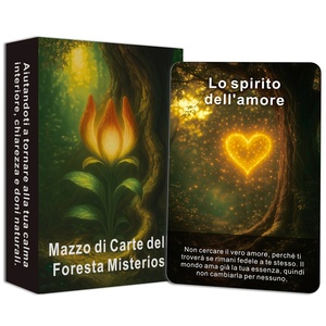 Jeu de cartes Oracle Forêt Mystique Italienne, 48 cartes avec boîte, 8x12cm 300GSM, cartes de guidance spirituelle, vente en gros OEM - Product Image 1