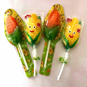 Cartoon Corn Lollipop Hard Toys Fruity Flavored Individually <strong>Wrapped</strong> Corn Shape <strong>Sweets</strong> for Kids Bulk Packaged Bottle - Product Image 1