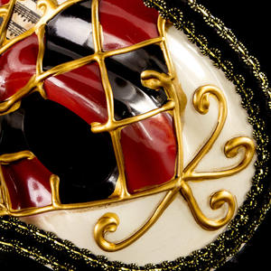 أقنعة كرنفال صغيرة منحوتة على الطراز الفينيسي القديم ذات أنف طويل لحفلات الماردي غرا وديكور الجدران - Product Image 3