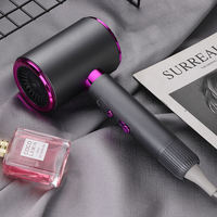 Sèche-cheveux professionnel LEXIA haute vitesse et haute puissance pour salon et hôtel, avec buse concentratrice, moteur sans balais 2400W, protection contre la surchauffe, faible consommation
