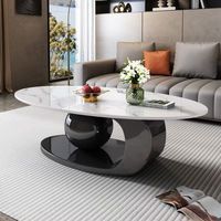 Table basse moderne en métal et pierre de luxe italienne, petite, dorée ou noire, ensemble de tables basses de luxe pour salon