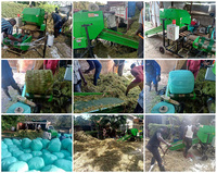 Machine d'emballage et de conditionnement automatique de balles de foin, de paille et d'ensilage, électrique et diesel, haute capacité, pour la ferme