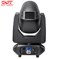 Mini projecteur à tête mobile 295W, angle de 2,1-3,2 degrés, ouverture de 128 mm, 24 canaux DMX512, double prisme, effet de brouillard, AC110-240V pour scène