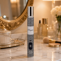 Parfum en Spray pour Elle & Lui 35ml Flacon Haut Gris Anthracite Boîte de Présentation Mariage Vacances Week-end Restez Frais