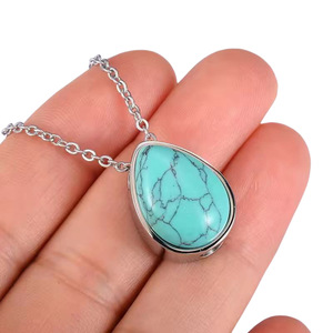 Nouvel Arrivage Direct Usine Collier Ras-du-cou en Acier Titane avec Pendentif Goutte d'Eau pour Cendres Commémoratives - Product Image 4