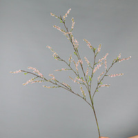Branche de cerisier rose artificielle réaliste à longue tige, fleur artificielle respectueuse de l'environnement pour la maison, Thanksgiving, Noël