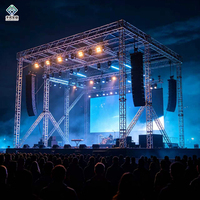 Système de scène modulaire carrée extérieure en treillis d'aluminium pour concerts, scène événementielle portable pour expositions et festivals