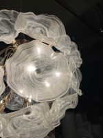 Lustre en verre de Murano fait main, luminaire floral de luxe pour la maison et l'hôtel