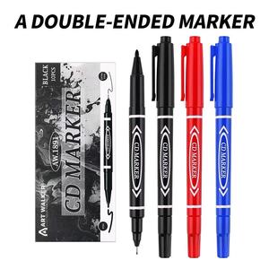 Ensemble de marqueurs permanents à double pointe à séchage rapide, marqueurs d'art noirs à base d'huile fins <span class=keywords><strong>et</strong></span> ultra-fins pour le marquage logistique <span class=keywords><strong>et</strong></span> le <span class=keywords><strong>dessin</strong></span> - Product Image 3