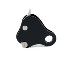 Dispositif d'ancrage vertical MingPin en aluminium avec boucle de traversée et frein de corde pour l'escalade, la spéléologie et les travaux en altitude
