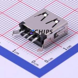 916-162A1022Y10210 <b>USB</b> Connector Through hole Component (THT) Connector Type-<b>A</b> <b>USB</b> <b>2.0</b> Female Through Hole - Product Image 2