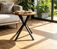 Vente flash - Table d'appoint rétro pour salon, salle à manger, cuisine et salle de lecture