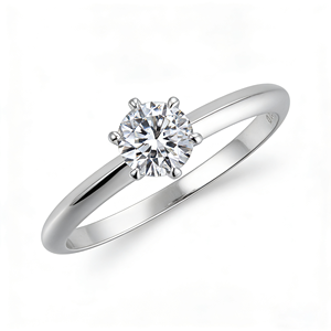 Bague de Fiançailles Classique en Or Massif 9K/10K/14K/18K avec Diamant de Laboratoire CVD IGI/HPHT, Plaqué Or 14K 1CT pour Hommes et Femmes - Product Image 1