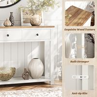 Console moderne en bois avec 3 tiroirs et étagère de rangement de 32 pouces pour appartement, salon, hôtel, entrée, hall d'entrée