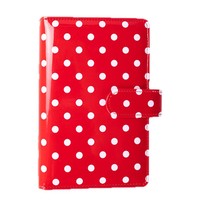 Carnet de budget élégant et portable à pois A6 en PU, avec anneaux, pour la planification quotidienne des finances domestiques et la gestion des dépenses.