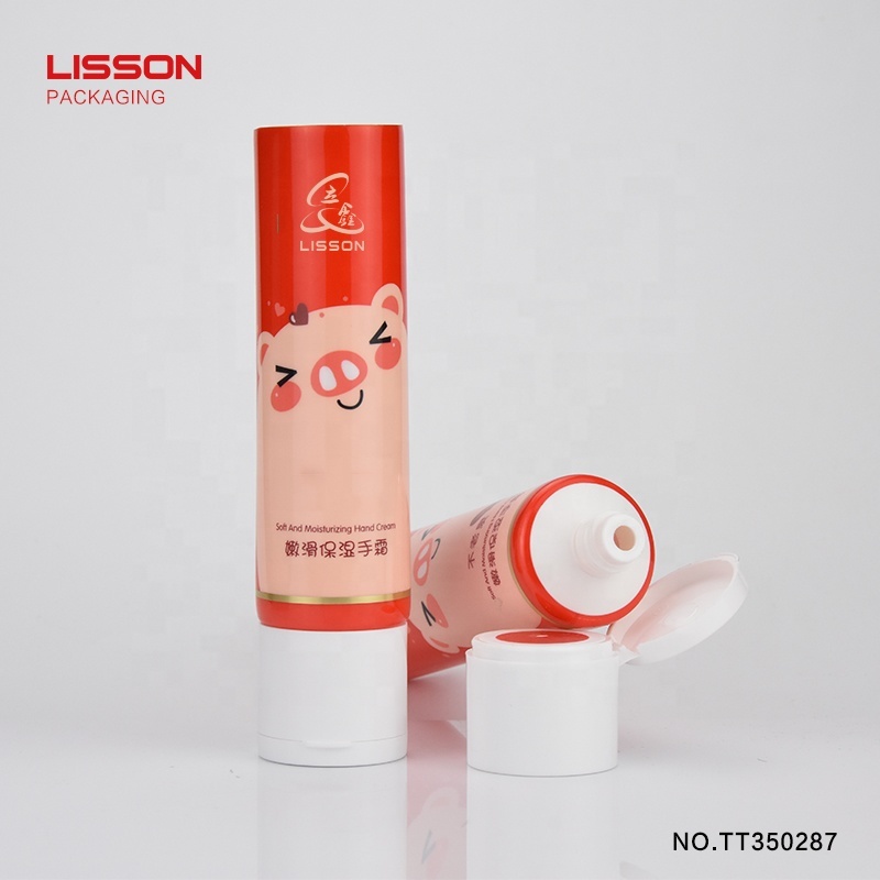 D35 50 ml Guangzhou cosméticos de embalaje de tubo de plástico con tapa Flip Top
