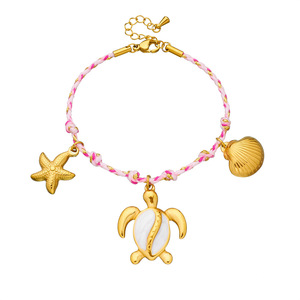 Fashion Charm Bracelet Zinc Alloy Turtle Starfish Shell Pendant Women's Jewelry Gift Accessory - Product Image 5