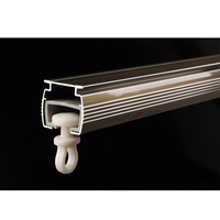 Rail coulissant moderne en alliage d'aluminium pour rideaux de salon ou de mariage, blanc, avec accessoires, longueur personnalisable – Vente flash