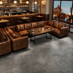 Set Moderno di Divani e Sedie per Ristorante, Sedute Imbottite con Tavolo da Pranzo per Arredamento di Caffè, Bistrot e Bar - Product Image 6