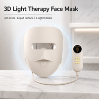Masque de luminothérapie 4D pour usage domestique, appareil de beauté, masseur de contour bionique, luminothérapie LED rouge pour le visage