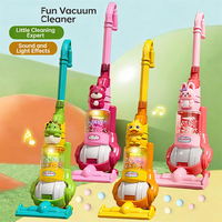 Yuglow Aspirateur Jouet Ours de Dessin Animé de Simulation, Outil de Nettoyage pour Jeu d'Imitation Enfants