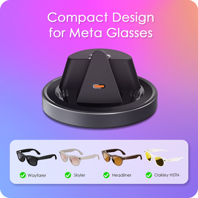 Ray-Ban Meta Smart AI Glasses Base GS33 Quick Charge Mini Non-Slip Portable Charging Base