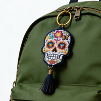 Gantungan Kunci Bordir Logo Kustom Pabrik Cina, Patch Bordir Kartun, Keychain Promosi dengan Harga Murah