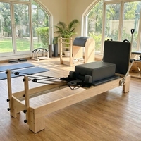 Reformer Pilates en bois d'érable massif Tmax, équipement Pilates en gros, machine Pilates directe usine, commande en gros, fourniture pour studio, OEM