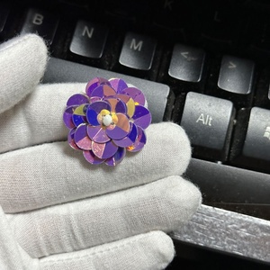 Paillettes tridimensionnelles de 2.5 cm faites à la main, accessoires de <span class=keywords><strong>robe</strong></span>, chaussures, chapeaux, sacs, fleurs décoratives, paillettes pliées à la main - Product Image 5