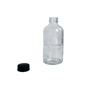 Botella de Vidrio Pequeña de Alta Calidad <span class=keywords><strong>con</strong></span> Logotipo Personalizado Impreso y Tapa de Bambú, Frasco Reutilizable de 250 ml para Café, Jugos y Bebidas de Yogur - Product Image 1