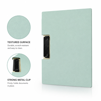 Porte-documents A4 en plastique, couverture de dossier en PP durable avec clip métallique robuste pour documents, rapports, réunions, présentations