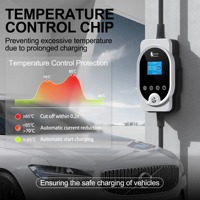 Cargador Portátil para Vehículos Eléctricos Feyree NACS Home Evse de 12 kW con Pantalla de 2.8 Pulgadas, Control Inteligente por WiFi y Aplicación, y Botón de Emergencia