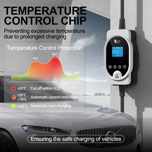 Chargeur portable Feyree NACS Home Evse 12 kW avec écran 2,8 pouces, contrôle intelligent par application WiFi, chargeur de batterie de voiture électrique avec bouton d'urgence - Product Image 3