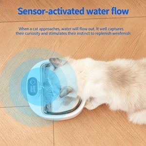 <span class=keywords><strong>Bebedero</strong></span> para Gatos de Acero Inoxidable, Dispensador Automático de Agua para Mascotas con Batería de 4000 mAh, Sensor de Movimiento Inteligente, <span class=keywords><strong>Bebedero</strong></span> para Perros de 2.6 L - Product Image 4
