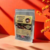 Mélange de plantes naturelles chinoises pour l'amélioration masculine : Poudre de Maca, Ginseng, Thé aux cinq trésors pour la vitalité masculine en sachet pour hommes