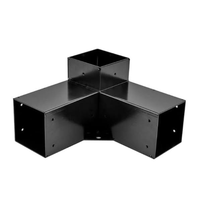 Support de toit de pergola robuste 2x4 support triangulaire simple connecteur de faisceau de poteau bois 2 "x 4" supports de montage en plastique en acier