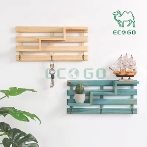 Bamboo Solid Wood Wall <b>Shelf</b> Custom Color Modern Design With Storage Features <b>for</b> Home Bedroom - Product Image 3